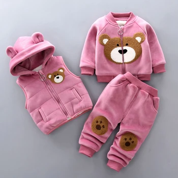 Baby Girl Clothing Boy Clothes Gold Velvet Warm Clothes Bear Christmas Plus Velvet Thick Sweater Hooded Vest Jacket 3pcs 
Baby Girl Clothing Boy Clothes Gold Velvet Warm Clothes Bear Christmas Plus Velvet Thick Sweater Hooded Vest Jacket 3pcs