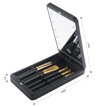 Portable LED Lighted Makeup Mirror Foldable 360 Rotating Cosmetic Mirror With 5 Makeup Brushes
Portable LED Lighted Makeup Mirror Foldable 360 Rotating Cosmetic Mirror With 5 Makeup Brushes