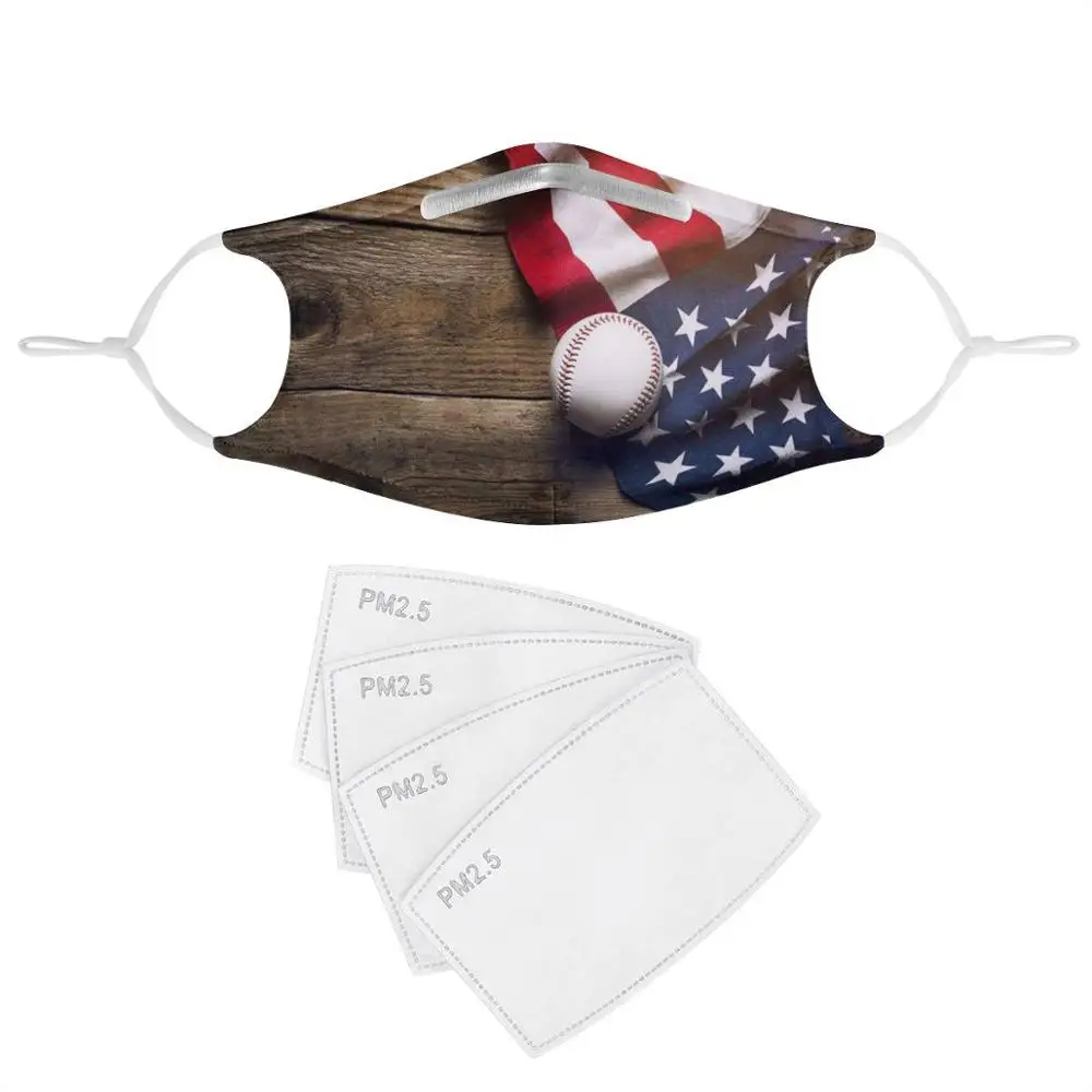 Baseball team logo image custom 4Pcs Filter Masks Carbon Insert Anti-dust Anti-infection Mask Reusable face cover American flag
Baseball team logo image custom 4Pcs Filter Masks Carbon Insert Anti-dust Anti-infection Mask Reusable face cover American flag