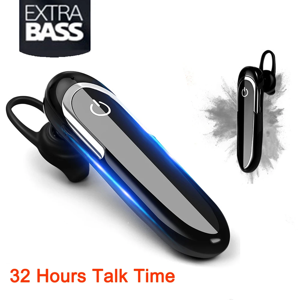 Bluetooth Earphone with Microphone 32 hours Talk Time Wireless headset Sweat-proof Sport Music Earbuds Long Last Earpiece
Bluetooth Earphone with Microphone 32 hours Talk Time Wireless headset Sweat-proof Sport Music Earbuds Long Last Earpiece