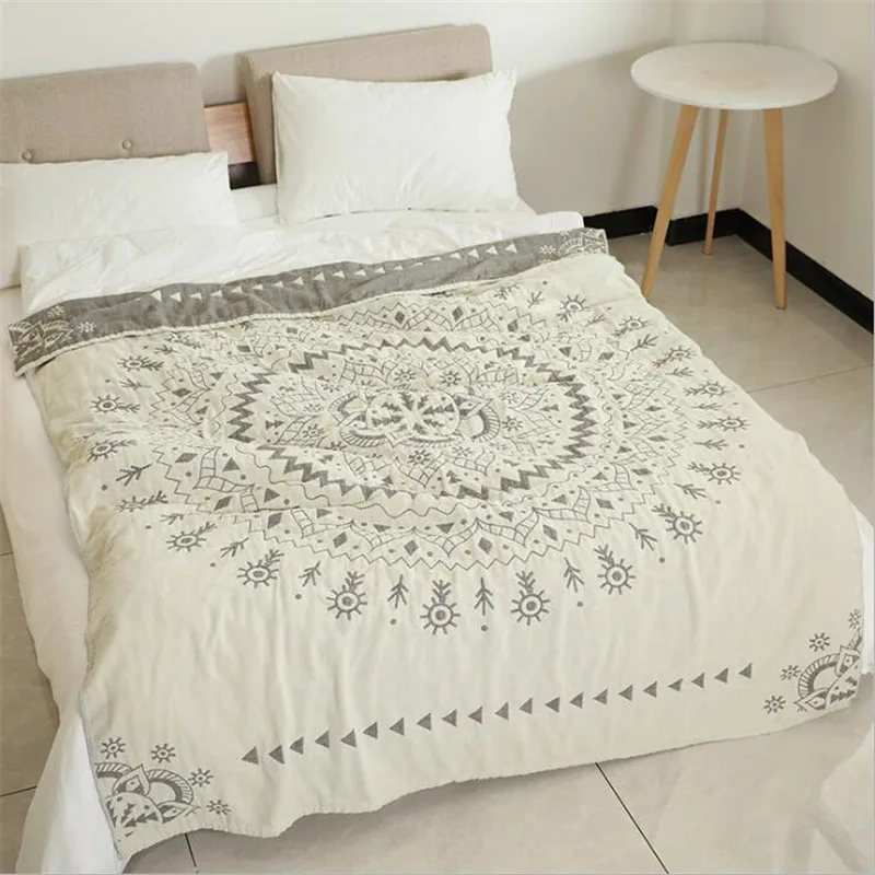 Four layer Muslin Summer Blanket for Bed Sofa 100% Combed Cotton Soft breathable Quick Dry Throw Blankets Bed Coverlet 150*200cm
Four layer Muslin Summer Blanket for Bed Sofa 100% Combed Cotton Soft breathable Quick Dry Throw Blankets Bed Coverlet 150*200cm