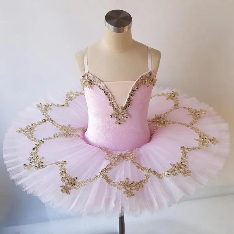 Pink Ballet Dress For Girls Tutu Kids Dance Costumes Ballerina Professional Christmas Stage Children Party | Тематическая одежда и