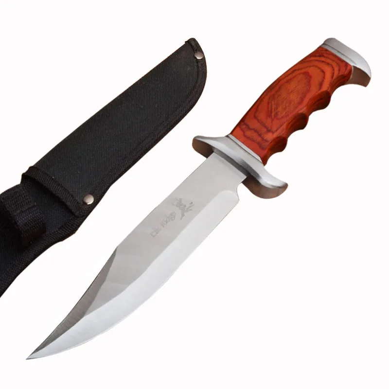 Mengoing Outdoor Explorer Fixed Blade Knife Comfortable Wood Handle Self defense Hunting Camping Knife with Sheath
Mengoing Outdoor Explorer Fixed Blade Knife Comfortable Wood Handle Self defense Hunting Camping Knife with Sheath