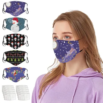 5PC mask10 Filters Christmas PM2.5 Breathable Print Mouth Mask Unisex Face Mask Reusable Mask Windproof Face Shield mascarillas
5PC mask10 Filters Christmas PM2.5 Breathable Print Mouth Mask Unisex Face Mask Reusable Mask Windproof Face Shield mascarillas