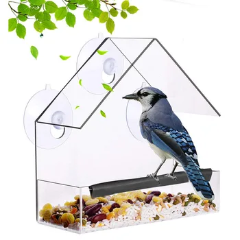 Acrylic Transparent Bird Feeder Window Viewing Tray Birdhouse Pet Water Feeder Suction Cup Mount House Type Feeder 15x7x16cm
Acrylic Transparent Bird Feeder Window Viewing Tray Birdhouse Pet Water Feeder Suction Cup Mount House Type Feeder 15x7x16cm