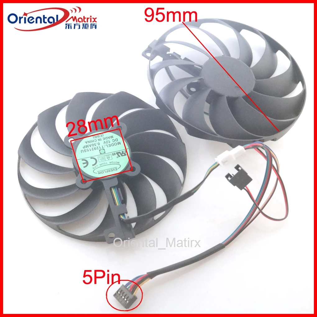 FDC10U12S9-C T129215SU 12V 0.50A 95mm For ASUS DUAL RX5500XT Graphics Card Cooling Fan
FDC10U12S9-C T129215SU 12V 0.50A 95mm For ASUS DUAL RX5500XT Graphics Card Cooling Fan
