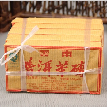 2008 Pu er ripe tea 5*100g Yunnan Old Raw Puer Brick Puerh For Weight Lose Tea
2008 Pu er ripe tea 5*100g Yunnan Old Raw Puer Brick Puerh For Weight Lose Tea