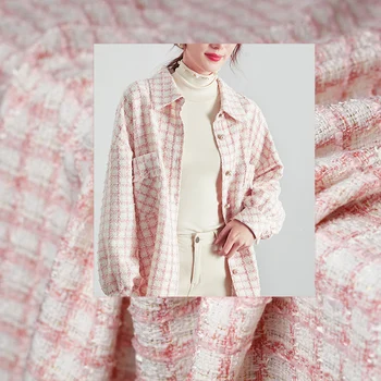 Red Raspberry France Pink Plaid Tweed Fabrics Garment Materials Autumn Jacket Sewing Cloth Tailor Textil Freeshipping
Red Raspberry France Pink Plaid Tweed Fabrics Garment Materials Autumn Jacket Sewing Cloth Tailor Textil Freeshipping