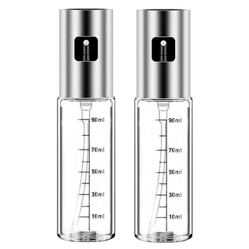 Cooking Olive Oil Sprayer, Kitchen Utensils Barbecue BBQ Stainless Steel Glass Spray Oil Bottle Fispenser-2 Packs
Cooking Olive Oil Sprayer, Kitchen Utensils Barbecue BBQ Stainless Steel Glass Spray Oil Bottle Fispenser-2 Packs
