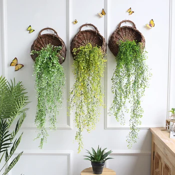 Simulation Green Leaf DIY Decoration Rattan Green Leaves Home Artificial Willow Vine Fake Foliage Flowers Plastic Plants
Simulation Green Leaf DIY Decoration Rattan Green Leaves Home Artificial Willow Vine Fake Foliage Flowers Plastic Plants