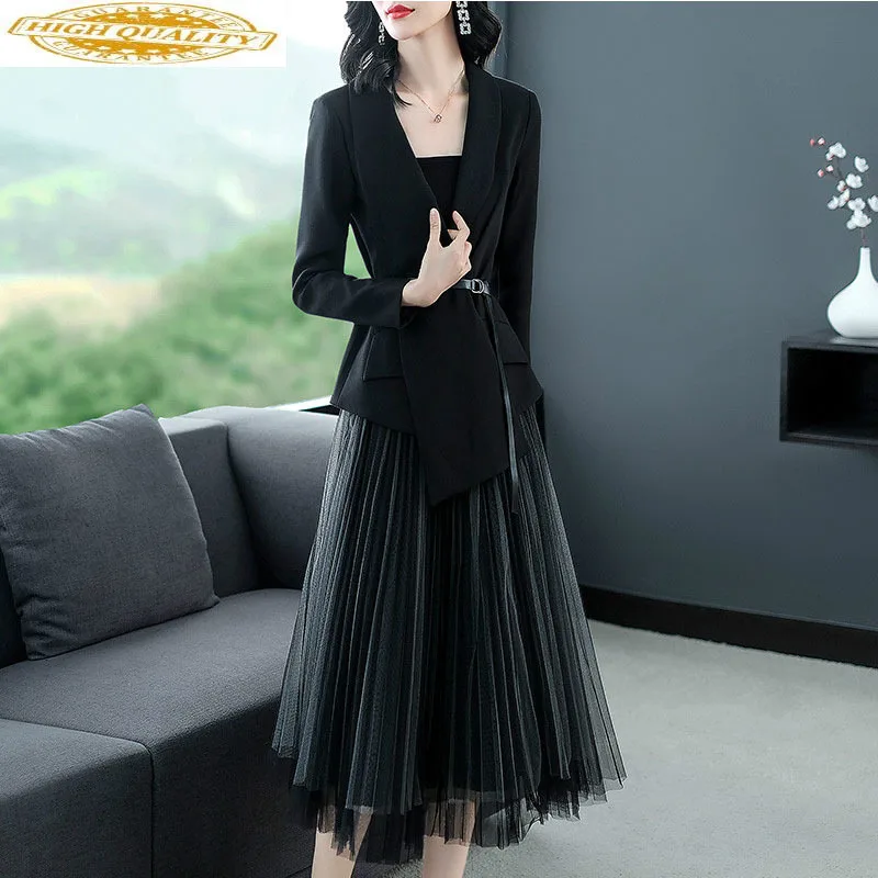 2019 Spring Women Elegant Formal Office Dress Lady Style Suit Jacket Tops + Mesh Skirt Casual Two Piece Set Women Clothes ZT1978
2019 Spring Women Elegant Formal Office Dress Lady Style Suit Jacket Tops + Mesh Skirt Casual Two Piece Set Women Clothes ZT1978