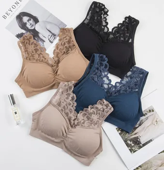 2020 New Fashion Seamless V-neck Lace Back Women's Bra Wrap Sexy Bottom Strap Bra 
2020 New Fashion Seamless V-neck Lace Back Women's Bra Wrap Sexy Bottom Strap Bra