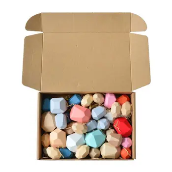 36 Pcs Children Wooden Colored Stone Stacking Game Building Block Kids Creative Educational Toy
36 Pcs Children Wooden Colored Stone Stacking Game Building Block Kids Creative Educational Toy