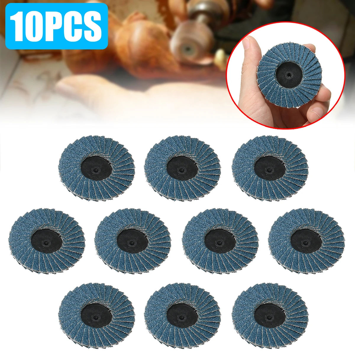 10Pcs/Set 60 Grit Grinding Wheel Flap Disc 50mm 2" Angle Grinder Sanding Discs Metal Plastic Wood Abrasive Tool
10Pcs/Set 60 Grit Grinding Wheel Flap Disc 50mm 2" Angle Grinder Sanding Discs Metal Plastic Wood Abrasive Tool