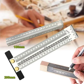 Ultra Precision Marking Ruler Scale Ruler Right-Angle/T-type Hole Stainless Scribing DIY Woodworking Mark Line Gauge Carpenter 3
Ultra Precision Marking Ruler Scale Ruler Right-Angle/T-type Hole Stainless Scribing DIY Woodworking Mark Line Gauge Carpenter 3