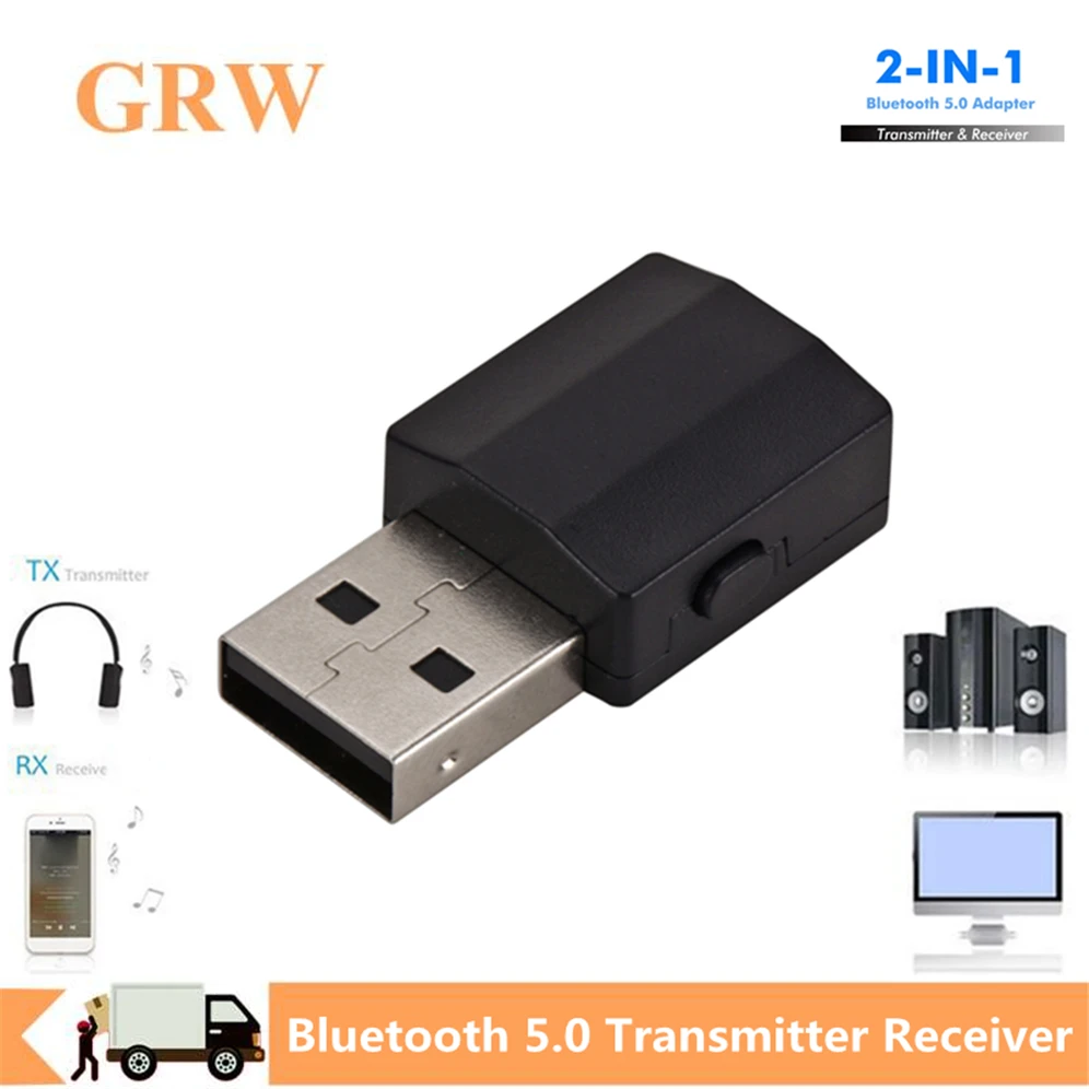 Фото Новинка Bluetooth-передатчик GRWIBEOU 5 0 мини-приемник 3 мм внешний адаптер для