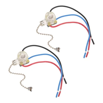 uxcell 2-Pack Pull Chain Switch SPDT for Ceiling Fan Light Lamp with 10cm Pull Chain Silver for Ceiling Electric Light
uxcell 2-Pack Pull Chain Switch SPDT for Ceiling Fan Light Lamp with 10cm Pull Chain Silver for Ceiling Electric Light