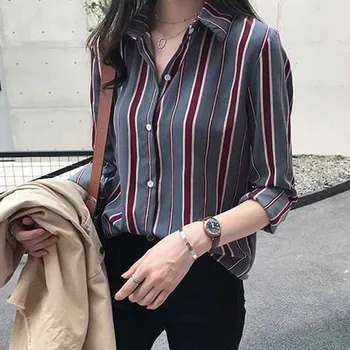 Elegant Blouses For Women Vintage Striped Print Long Sleeve Blouse Women Turn Down Collar Ladies Tops Casual Camisa Feminina #3
Elegant Blouses For Women Vintage Striped Print Long Sleeve Blouse Women Turn Down Collar Ladies Tops Casual Camisa Feminina #3