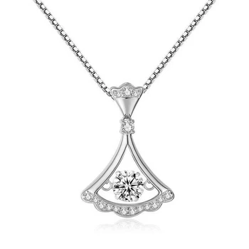 

S925 Sterling Silver Necklace Fashion New Classic Temperament Female Dress Zircon Clavicle Necklace