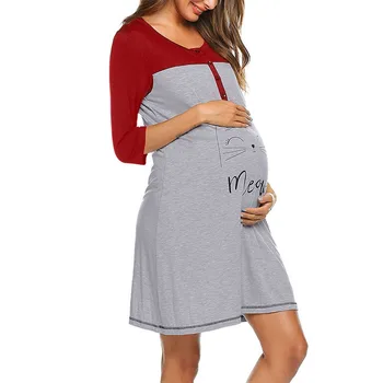 Maternity Dresses Pregnancy Dess 3/4 Sleeve Cute Print Nursing Nightdress Breastfeeding Dress одежда для беременных Z4
Maternity Dresses Pregnancy Dess 3/4 Sleeve Cute Print Nursing Nightdress Breastfeeding Dress одежда для беременных Z4