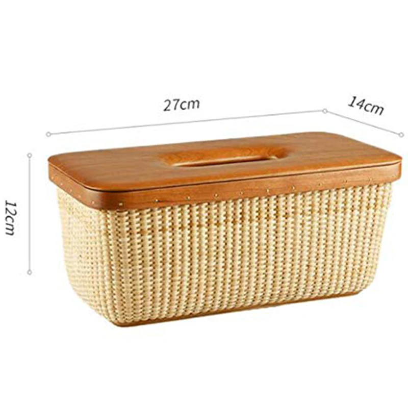 Rattan Tissue Holders Modern Square Paper Facial Tissue Box Extraction Paper Rectangular Holder for Storage On Bathroom Vanity C
Rattan Tissue Holders Modern Square Paper Facial Tissue Box Extraction Paper Rectangular Holder for Storage On Bathroom Vanity C