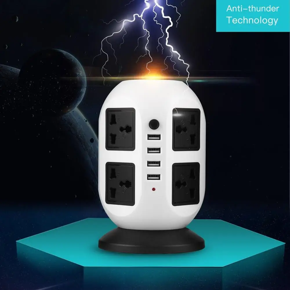 Newest Multi Protection Power Strip Vertical Smart Socket 8-Outlet 4-USB Ports with Cable Vertical Multi-socket
Newest Multi Protection Power Strip Vertical Smart Socket 8-Outlet 4-USB Ports with Cable Vertical Multi-socket