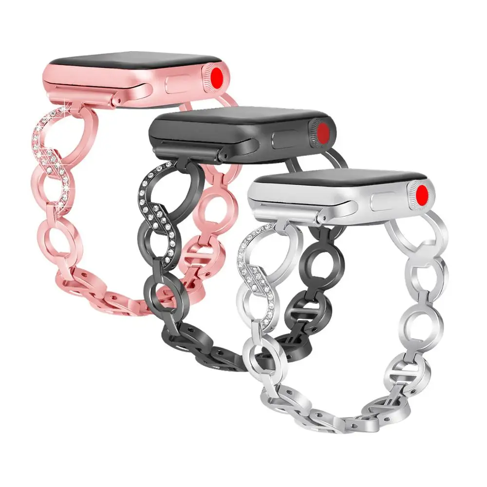 Stainless Steel Metal Dress Jewelry Bracelet for Apple Watch Series 4 3 2 1 38MM 42MM Bling Strap Band for iWatch 5 40MM 44MM
Stainless Steel Metal Dress Jewelry Bracelet for Apple Watch Series 4 3 2 1 38MM 42MM Bling Strap Band for iWatch 5 40MM 44MM