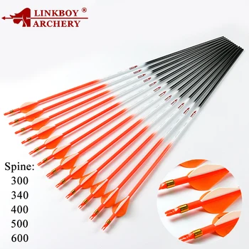 Linkboy Archery 12PCS Carbon Arrows Sp300-600 Fluorescen Orange 2"Vanes ID6.2mm Compound Bow Hunting Shooting
Linkboy Archery 12PCS Carbon Arrows Sp300-600 Fluorescen Orange 2"Vanes ID6.2mm Compound Bow Hunting Shooting