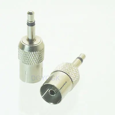 DHL/EMS 100 pcs Conversion Adapter 3.5mm Mono male M to IEC TV DVB-T female F RF connector -h2
DHL/EMS 100 pcs Conversion Adapter 3.5mm Mono male M to IEC TV DVB-T female F RF connector -h2