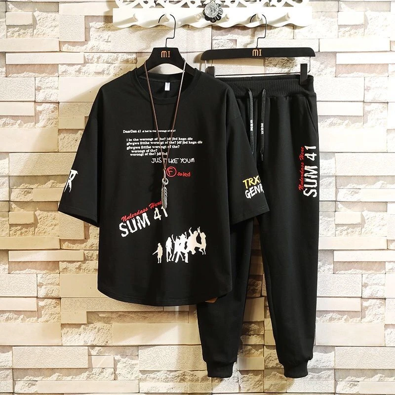 2020 New Two-piece Suit Male Summer Short-sleeved Nine-point Pants Casual Sports Suit Junior High School Male For Student Loose
2020 New Two-piece Suit Male Summer Short-sleeved Nine-point Pants Casual Sports Suit Junior High School Male For Student Loose
