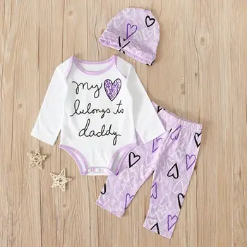 3pcs Spring Autumn Baby Girls Clothes Set Print Long Sleeve Personality Fashion Trend Comfortable Romper Pants Hat
3pcs Spring Autumn Baby Girls Clothes Set Print Long Sleeve Personality Fashion Trend Comfortable Romper Pants Hat