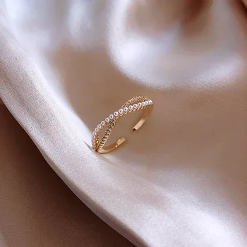 Korean Style New Cross Bow Pearl Ring for Women Fashion Temperament Personality Adjustable Opening Ring Gift Forefinger
Korean Style New Cross Bow Pearl Ring for Women Fashion Temperament Personality Adjustable Opening Ring Gift Forefinger
