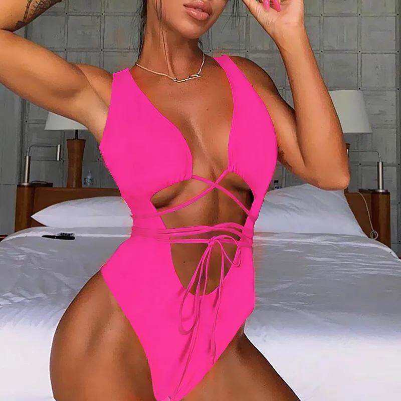 Solid hollow One piece Swimwear High cut Beach Bathing Suit Women Backless Monokini Mujer Biquini Swimsuit Bikini Maillot femme
Solid hollow One piece Swimwear High cut Beach Bathing Suit Women Backless Monokini Mujer Biquini Swimsuit Bikini Maillot femme