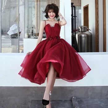 2019 New Red Spaghetti Strap Lace Tulle Short Evening Dresses Girls Prom Gowns Formal Party Homecoming Dress Elegant Luxury 
2019 New Red Spaghetti Strap Lace Tulle Short Evening Dresses Girls Prom Gowns Formal Party Homecoming Dress Elegant Luxury