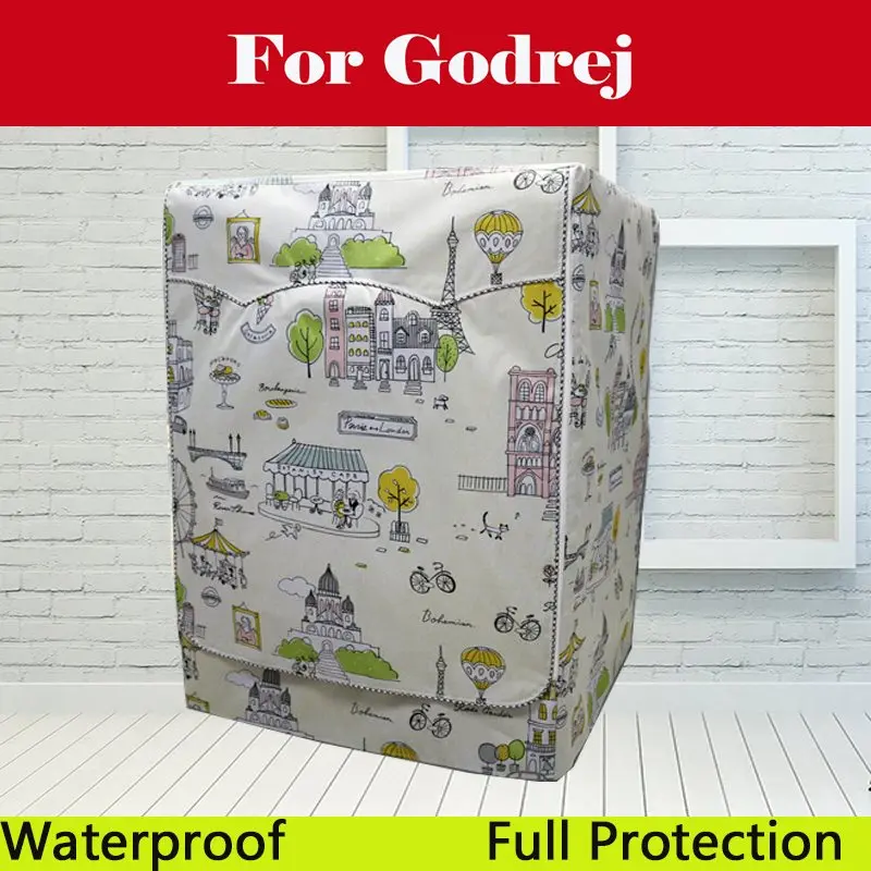 

Animal Printed Waterproof Sunscreen Dustproof Washing Machine Cover For Godrej GWF 580A WT Eon 650 PF WS 800 PD WS 680 CT