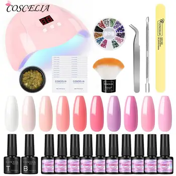 COSCELIA Manicure Set For Nail Kit With LED Nail lamp Soak Off Varnish Manicure Tools Set Nail Polish Kit All For Manicure
COSCELIA Manicure Set For Nail Kit With LED Nail lamp Soak Off Varnish Manicure Tools Set Nail Polish Kit All For Manicure