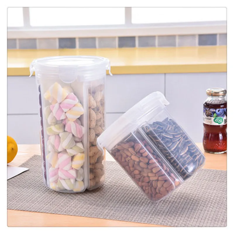 Transparent Rotation Storage Tanks Plastic Grain Conserved Sealed Cansdried Boxes Kitchen Separated Container
Transparent Rotation Storage Tanks Plastic Grain Conserved Sealed Cansdried Boxes Kitchen Separated Container