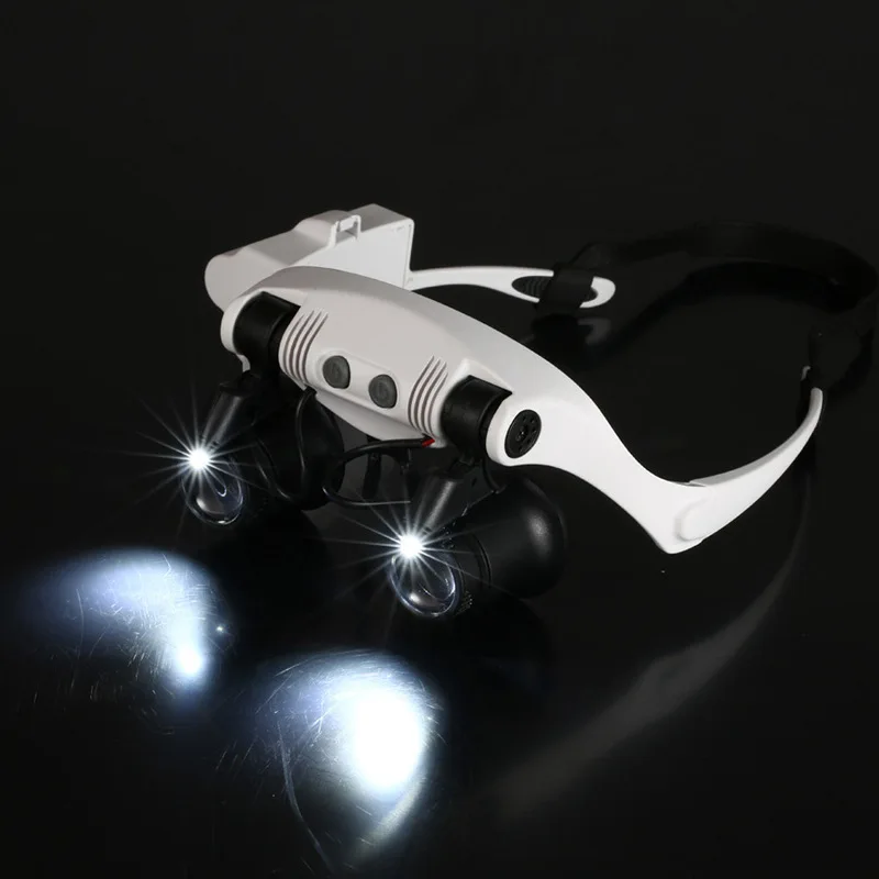 Head-mounted repair, magnifying glass, with light, enlarged mirror 10 times magnification, replaceable multiple lenses
Head-mounted repair, magnifying glass, with light, enlarged mirror 10 times magnification, replaceable multiple lenses