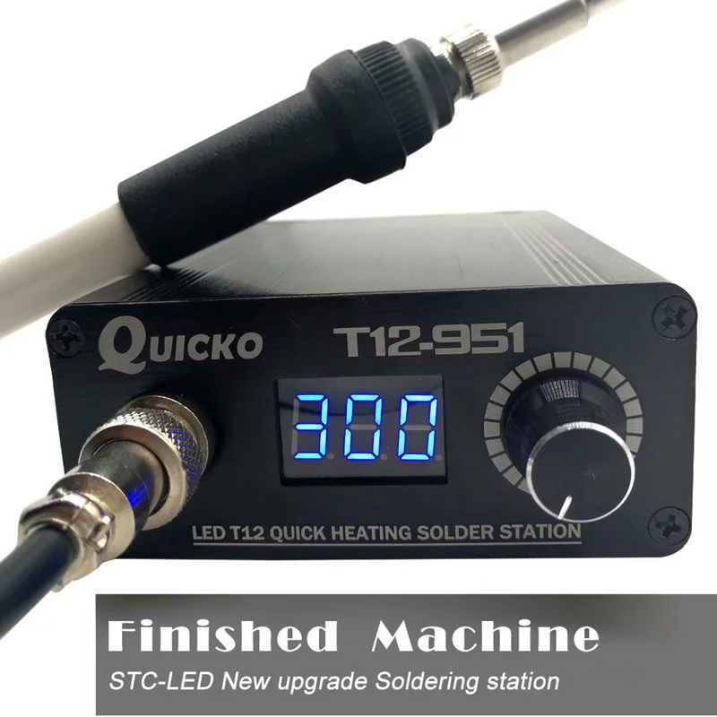 Quick Heating T12 Soldering Station Electronic Welding Iron 2020 New Version STC T12 OLED Digital Soldering Iron T12-952 QUICKO
Quick Heating T12 Soldering Station Electronic Welding Iron 2020 New Version STC T12 OLED Digital Soldering Iron T12-952 QUICKO