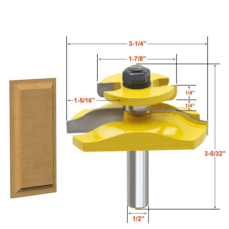 1 pc 1/2" Shank Raised Panel Router Bit with Backcutter - Ogee Woodworking cutter Tenon Cutter for Woodworking Tools
1 pc 1/2" Shank Raised Panel Router Bit with Backcutter - Ogee Woodworking cutter Tenon Cutter for Woodworking Tools