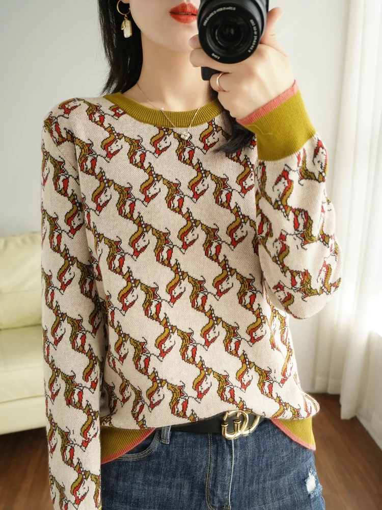 Женский пуловер из чистого хлопка, трикотажный свитер, Повседневная Блузка с круглым вырезом, топ из хлопка и льна, тонкая рубашка с мультяшным принтом, новинка 2021
Женский пуловер из чистого хлопка, трикотажный свитер, Повседневная Блузка с круглым вырезом, топ из хлопка и льна, тонкая рубашка с мультяшным принтом, новинка 2021