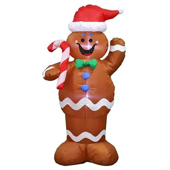 Gingerbread Man Gift Package Christmas New Year Party Decor Inflatables Gingerbread Man Giant 1.5M with LED Home Decoration
Gingerbread Man Gift Package Christmas New Year Party Decor Inflatables Gingerbread Man Giant 1.5M with LED Home Decoration