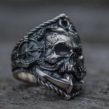 Retro Male Silver Colour Stainless Steel Ring Overbearing Skull Ring Viking King Ring Squid Ring Hip-Hop Punk Party Ring
Retro Male Silver Colour Stainless Steel Ring Overbearing Skull Ring Viking King Ring Squid Ring Hip-Hop Punk Party Ring