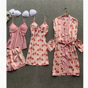 Silk Printing Pajamas Pyjamas 2 Piece Sleepwear Pajama Pijamas Loungewear Pjs Home Clothes Pijama Mujer Pj Set Sleep Women 
Silk Printing Pajamas Pyjamas 2 Piece Sleepwear Pajama Pijamas Loungewear Pjs Home Clothes Pijama Mujer Pj Set Sleep Women