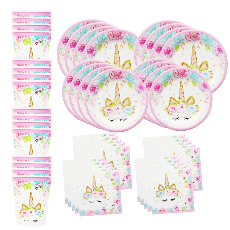 Unicorn Party Supplies Set Disposable Tableware Serves 16 Birthday Party Pink and Gold Unicorn Paper Napkin Cup Plate
Unicorn Party Supplies Set Disposable Tableware Serves 16 Birthday Party Pink and Gold Unicorn Paper Napkin Cup Plate