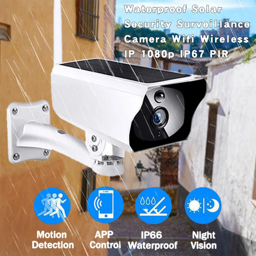 Smart Camera Security Solar Powered WiFi IP Camera 1080P Tuya Outdoor IP65 Charging Battery Wireless Security Surveillance
Smart Camera Security Solar Powered WiFi IP Camera 1080P Tuya Outdoor IP65 Charging Battery Wireless Security Surveillance