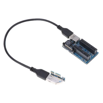PCI-E X1 To X4 Powered Riser Graphics Extension Adapter Card USB 3.0 Cable 
PCI-E X1 To X4 Powered Riser Graphics Extension Adapter Card USB 3.0 Cable