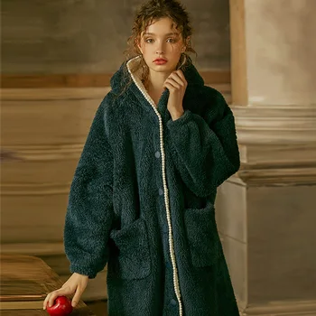 Autumn Winter Women Sleepwear Lolita Flannel Robe Hooded Pajamas.Bathrobe Thicken Sleep Robes Nightgown Dressing Gown Loungewear
Autumn Winter Women Sleepwear Lolita Flannel Robe Hooded Pajamas.Bathrobe Thicken Sleep Robes Nightgown Dressing Gown Loungewear