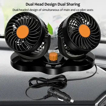 12V/24V 2 Speed Dual Head Cooling Car Air Fan 360 Degree Adjustment Five Leaf Fans Low Noise Car Auto Cooler Air Fan Cool Tools 
12V/24V 2 Speed Dual Head Cooling Car Air Fan 360 Degree Adjustment Five Leaf Fans Low Noise Car Auto Cooler Air Fan Cool Tools