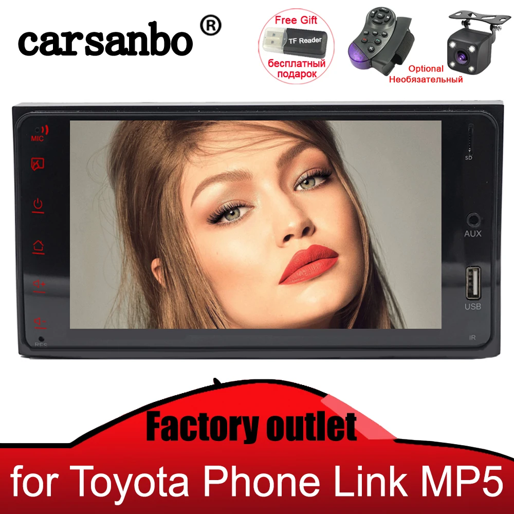 Carsanbo 2 Din 7 Inch MP5 Player Touch Screen Car Radio Bluetooth Auto Multimedia Mirror Link Android/IOS For Toyota Universal
Carsanbo 2 Din 7 Inch MP5 Player Touch Screen Car Radio Bluetooth Auto Multimedia Mirror Link Android/IOS For Toyota Universal